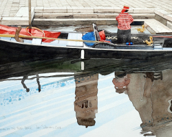Venice, Boatman at the Frari copy